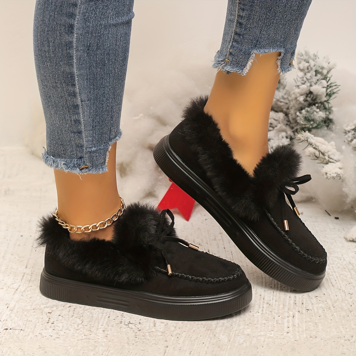 Fashion Cozy Women's Snow Boots leopard print with Plush Lining and Bow Detail Colorful