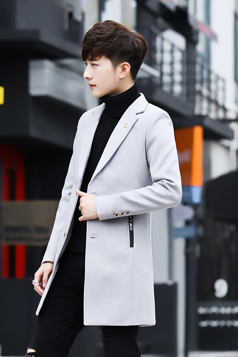 Claret Red Long Trench Coats For Mens Fashionable Slim Fit Burgundy Overcoats Mens Black Long Jackets Steampunk Style Clothing 240828