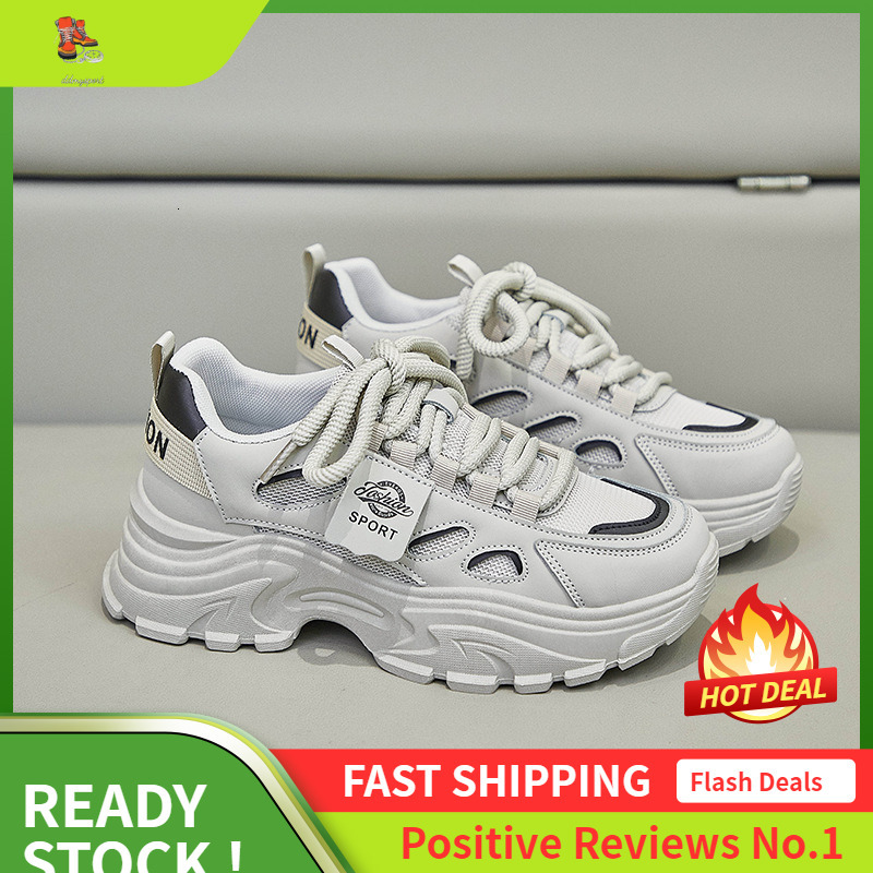 Ddmysports Instagram Korean New Dad Women S Spring Student Sports Running Casual Shoes Thick Sole Eightened T OUTDOOR