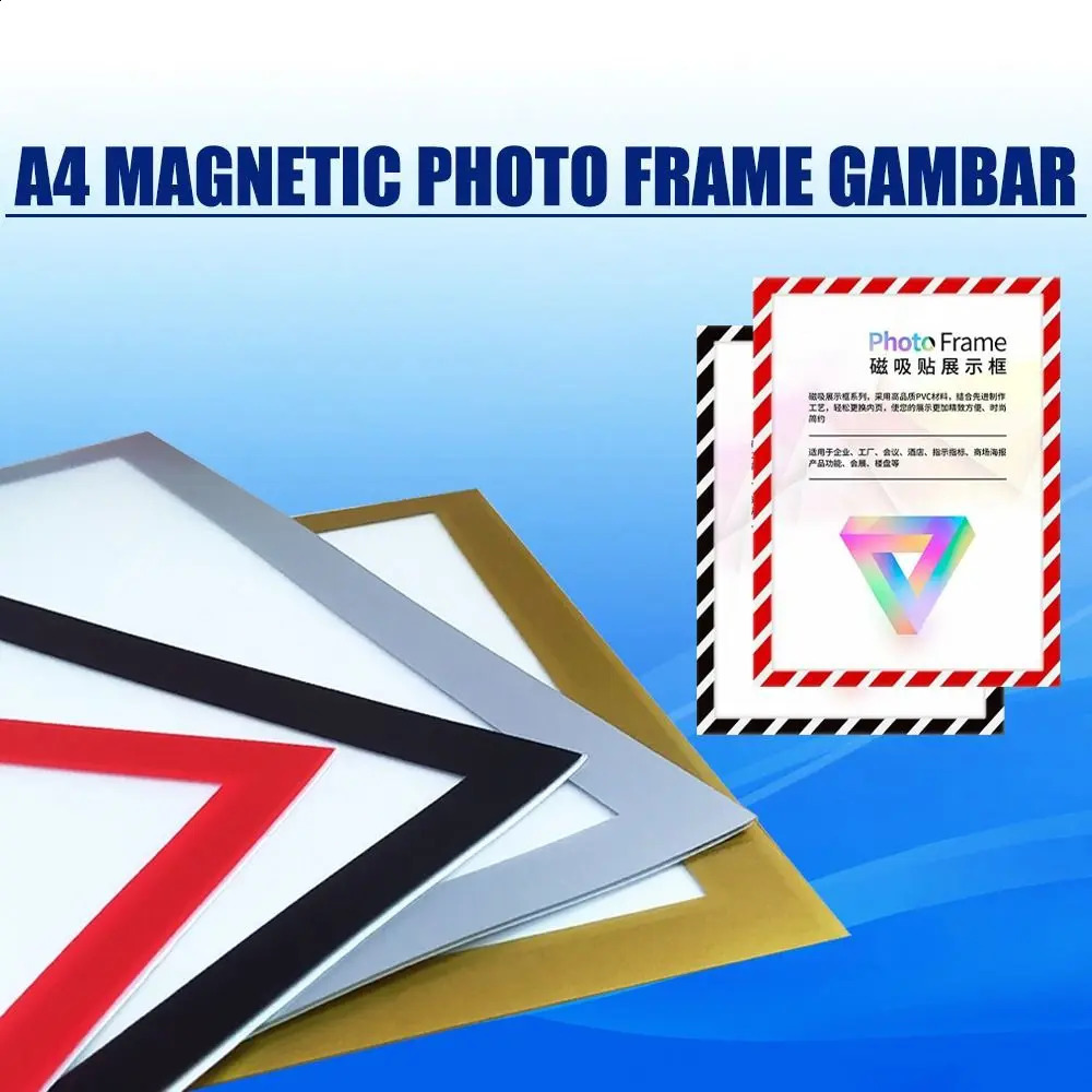 A3 A4 Po Display Panel Self Adhesive Soft Picture Frame Document Canvas Painting Shop Window 240829 H260306