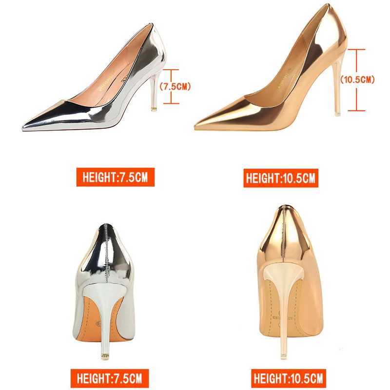 High Quality BIGTREE Shoes Womens Pump Patent Leather High Heels Womens Basic Pump Wedding Shoes Womens Fine High Heels Plus Size 43 T241024