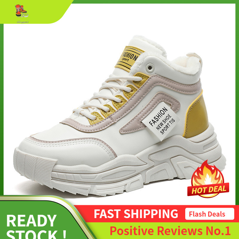 Ddmysports YB Velvet Cotton New Thick Sole Eightened Dad Sports Student Women S Versatile Casual Shoes OUTDOOR