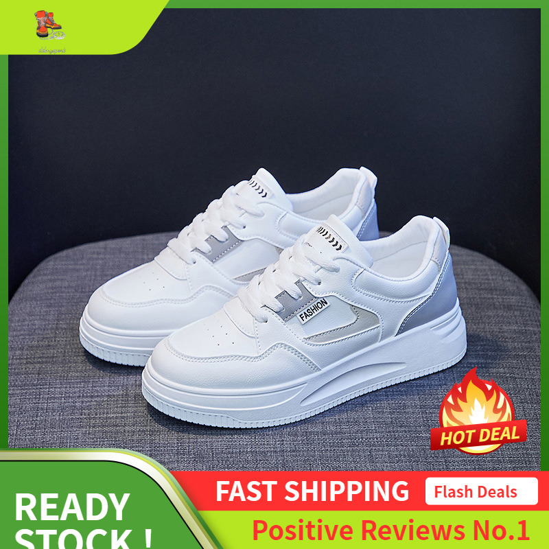 Ddmysports Instagram Trendy Basic Little White Women Spring New Breathable Thick Sole Korean Board Shoes For Female Students QR OUTDOOR