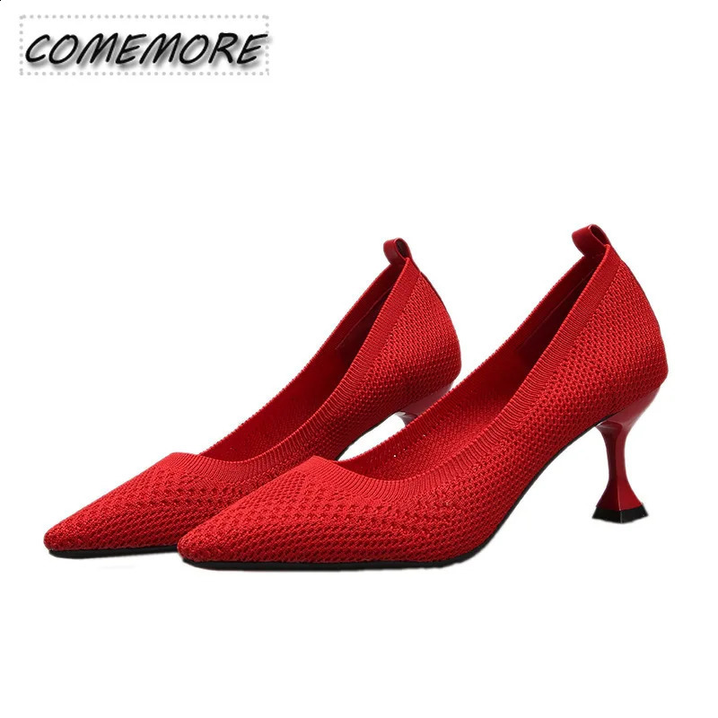 2024 Womens Pump Summer Shoes Elegant High Heels Sexy Classic Pointed Toe Slip into Wedding Party Fashion Womens Shoes 240827