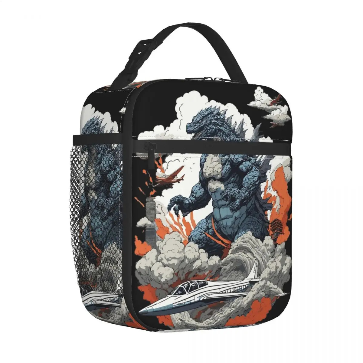 Godzillaed Minus One Monster Insulated Lunch Bags Portable Lunch Container Thermal Bag Tote Lunch Box Office Food Storage Bags 240828