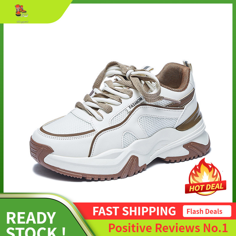 Ddmysports Korean Version Of Dad For Women Spring New Breathable Student Casual Ins Trendy Thick Soled Height Increasing Sports Shoes A OUTDOOR