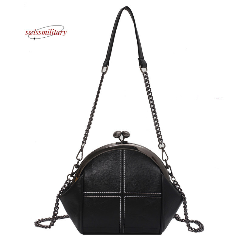 Swissmilitary 2025 Spring/Summer New Solid Color Shell Large Capacity Portable Zero Wallet Fashion Chain Diagonal Straddle One Shoulder Phone Bag #28