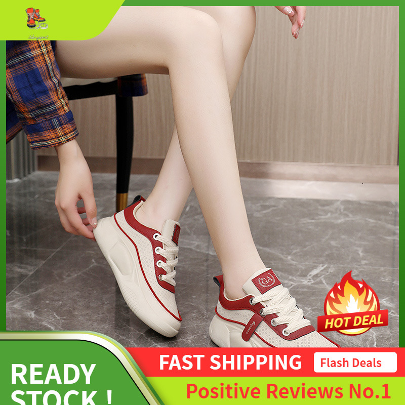 Ddmysports New White Women S Versatile Summer Breathable Height Increasing Thick Soled Fashionable Casual Shoes OUTDOOR