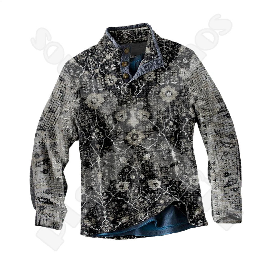 Halloween cartoon graffiti tattoo retro 3DPrint autumn winter Pullover Harajuku casual funny sweater long sleeved polo shirt 25 240829