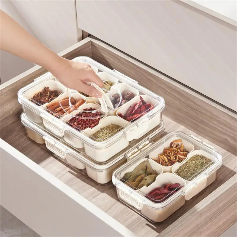 Refrigerator Storage Box Silicone Seal Buckle n Pet Food Grade Household Products Organizer Compartment 240828
