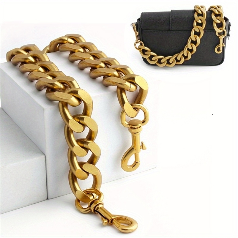 1PC 39-60-100cm metal aluminum chain wallet messenger bag shoulder strap replacement thick chain DIY decorative sling bag chain 240828