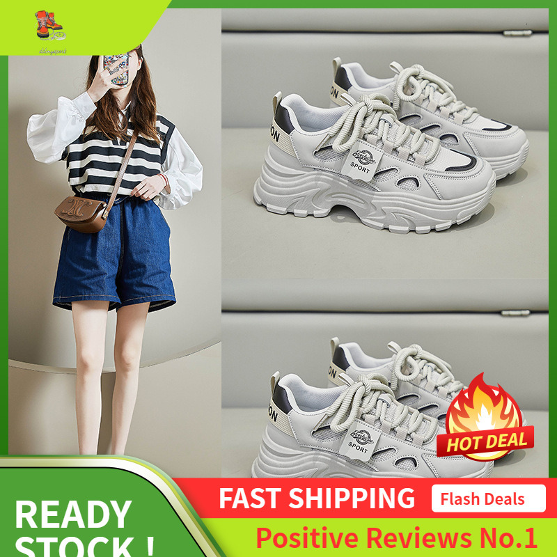 Ddmysports Instagram Korean New Dad Women S Spring Student Sports Running Casual Shoes Thick Sole Eightened T OUTDOOR