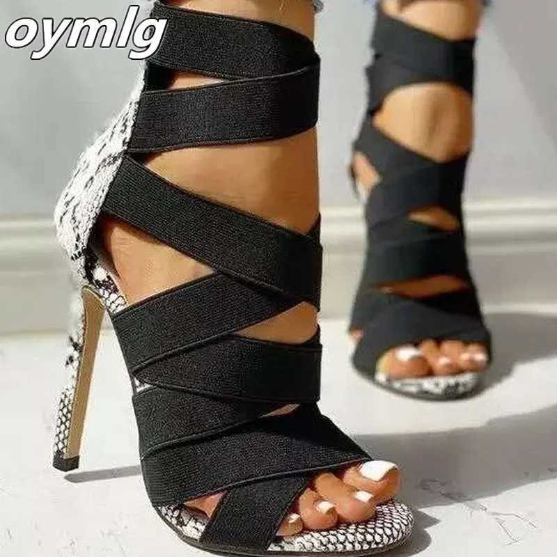 New Arrival Womens sandals high heels gladiators ankle straps sandals womens party pumps sandals womens large-sized T250110