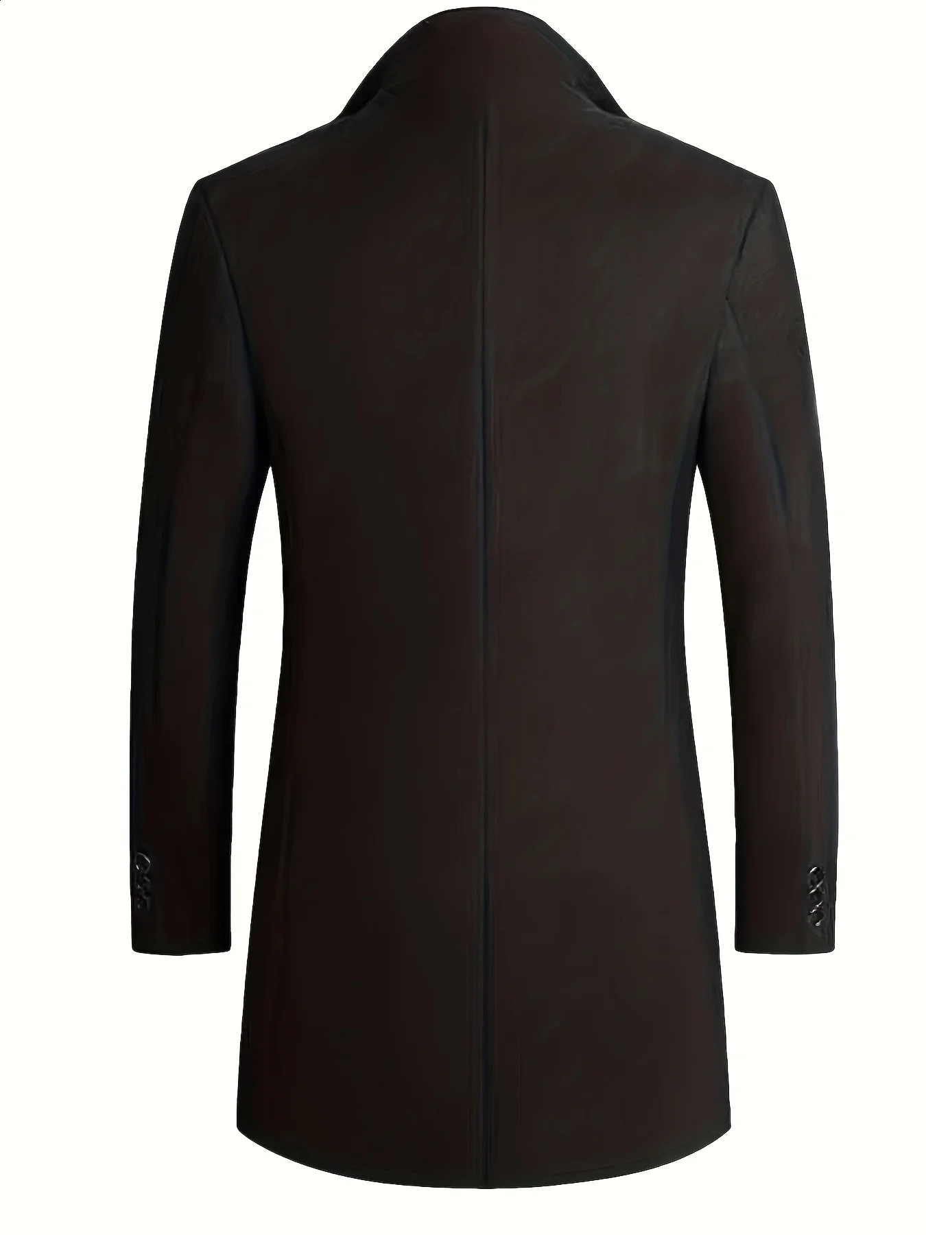 Autumn and winter mens casual wool coat fashionable cotton windproof jacket mens medium length jacket jacket 240829