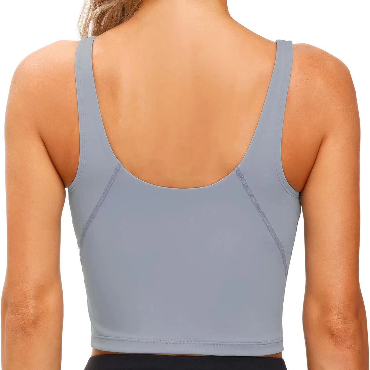 Cross border Amazon Sports Bra with No Steel Rim Wide Shoulder Pads Bare FeelRunningSlimmingYoga Bra