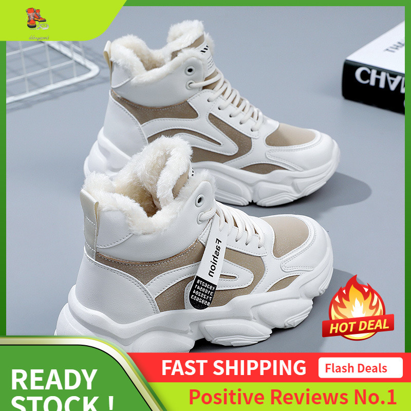 Ddmysports GA Igh Top Little White For Women New Autumn Board Shoes Increase Eight Thick Sole Versatile Tall And Loose OUTDOOR