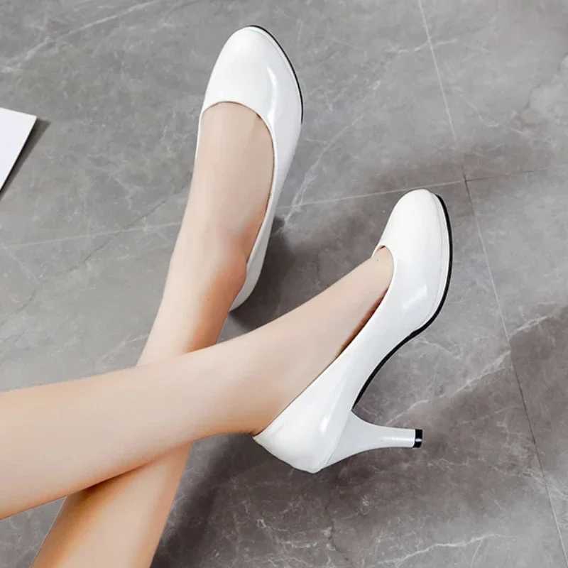 High Quality Summer Classic Round Toe Womens Pump Comfortable Shallow Office Womens Solid Platform Womens Shoes T241024