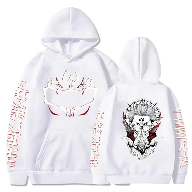 Funny Jujutsu Kaisen Long Sleeve Casual Hoodies Anime Ryomen Sukuna Printed Men Women Fashion Harajuku Sweatshirt Clothes 240829