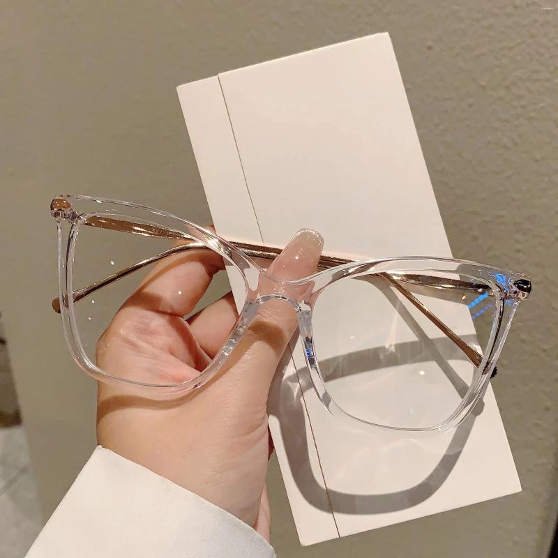 Cat Eye Stylish Blue Light Blocking Sunglasses - Oversized Trendy Non-Prescription Eyewear for Women 4 NonPrescription wear