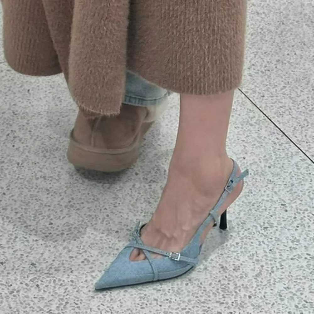Womens jeans high heels sandals high heels office womens shoes beautiful womens shoes CL240829