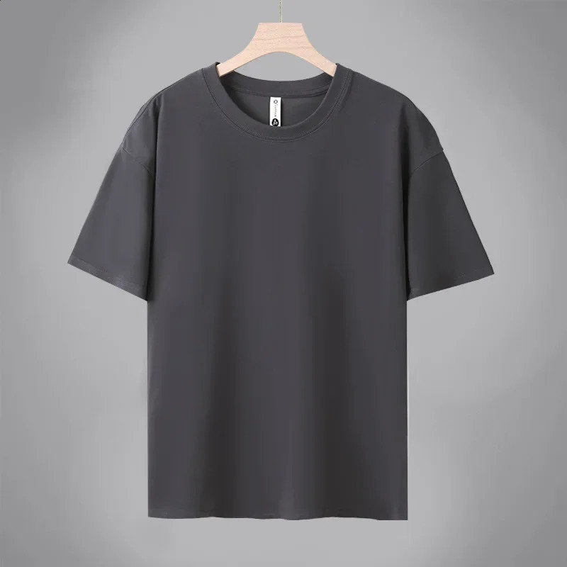 High Quality Mens Short Sleeve Tshirts 32 Pack 240g Long Fleece Cotton Silky Smooth Cool Feeling Crew Neck Tech 240823