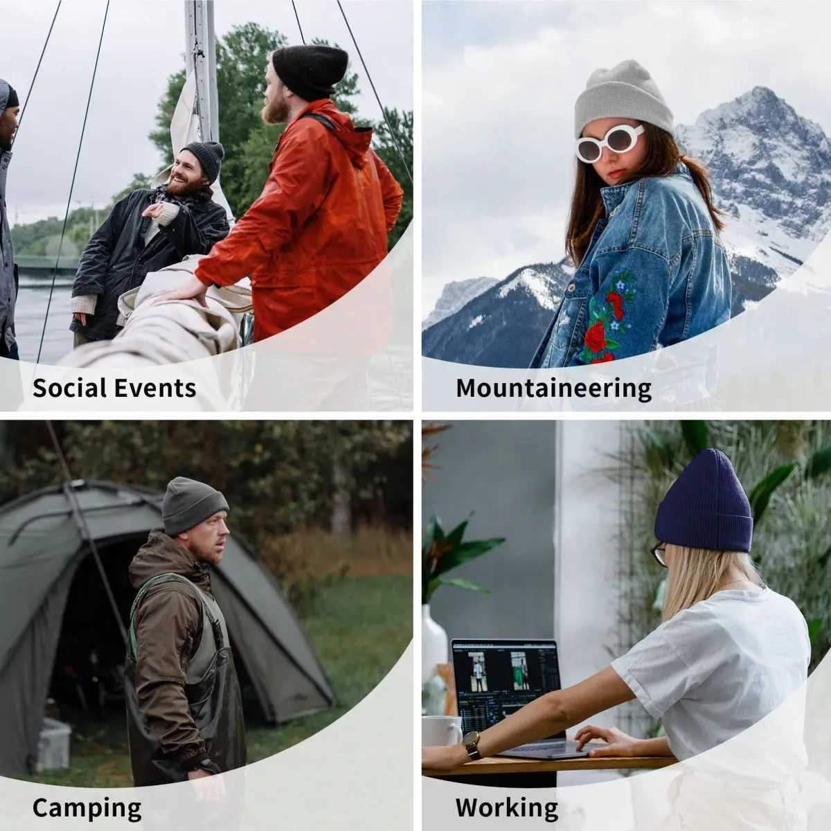 Polaris Warm Knitted Cap Hip Hop Bonnet Hat Autumn Winter Outdoor Beanies Hats for Men Wen Adt X250212