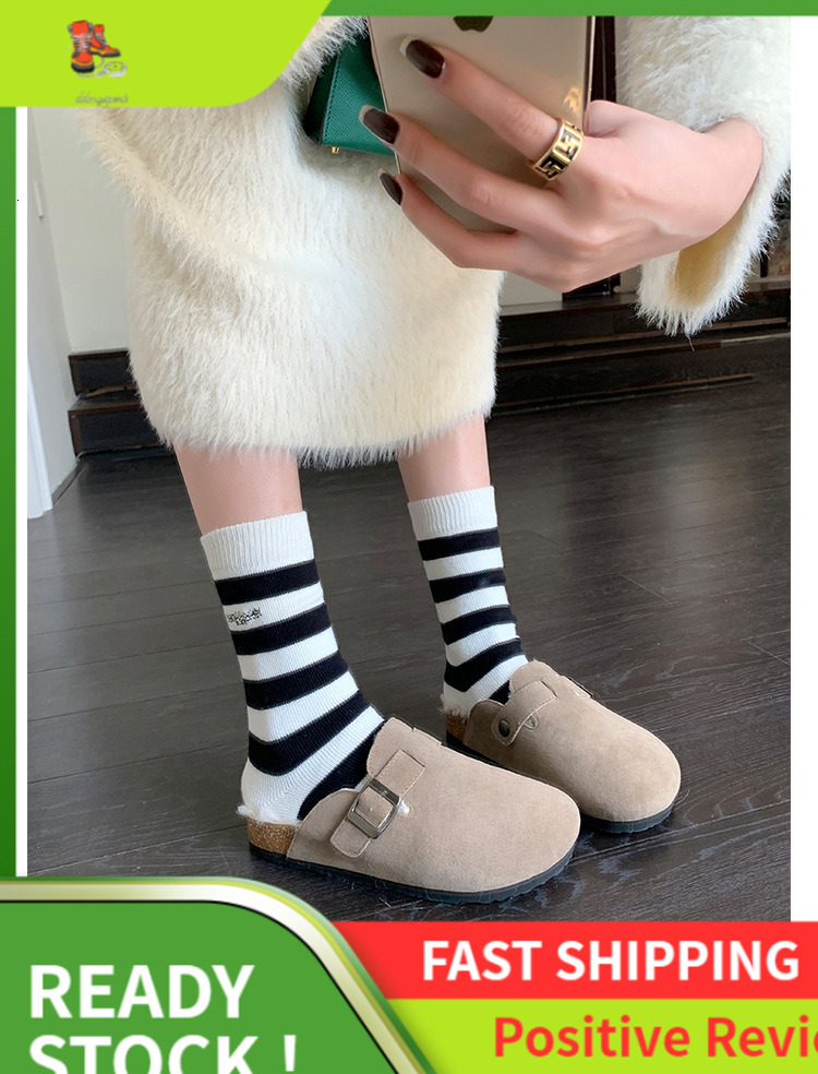Ddmysports Grape Mom S Same Style One Foot On With Winter Fleece Insulation Boken Genuine Leather Hairy Cotton Shoes OUTDOOR