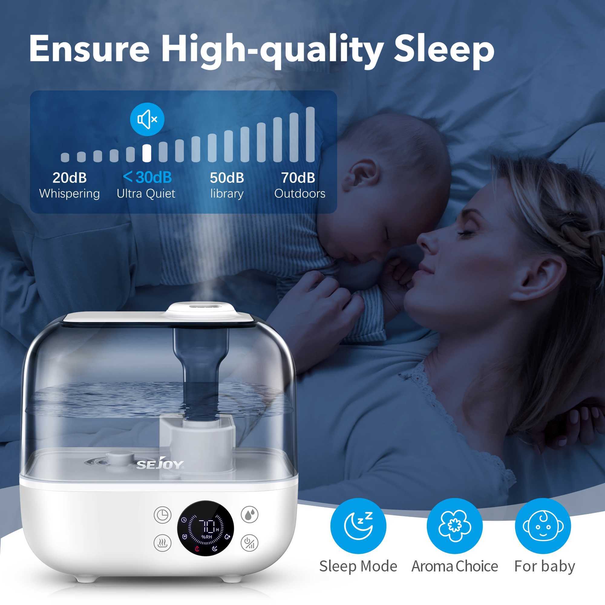110/220v humidifier for bedroom large room family 5LDiffuser aromatherapy water spray humidifier M240829