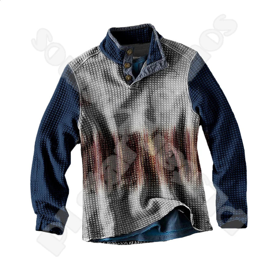 Halloween cartoon graffiti tattoo retro 3DPrint autumn winter Pullover Harajuku casual funny sweater long sleeved polo shirt 25 240829