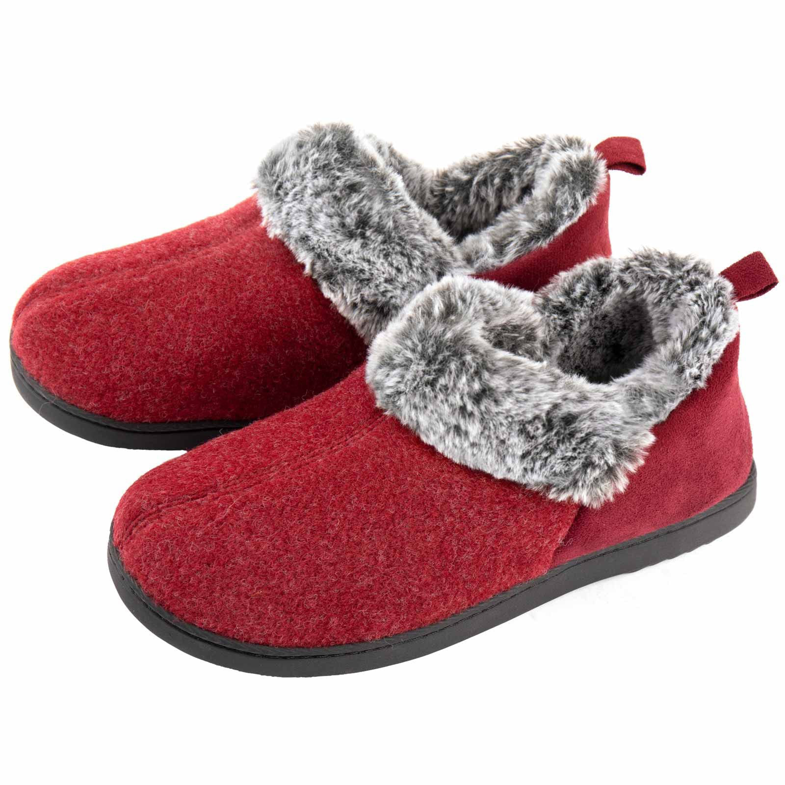 Cozy Fuzzy Flannel Slip-on Shoes for Women - Soft Fabric Inner, Memory Foam Heel, TPR Sole, Solid Color, Casual Style - Perfect for Household Wear