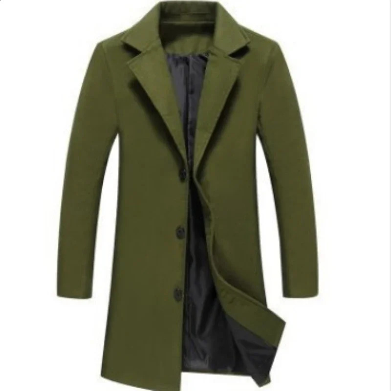 Great Wall City leisure wool coat mens Korean style slim fit windbreaker in winter 240829
