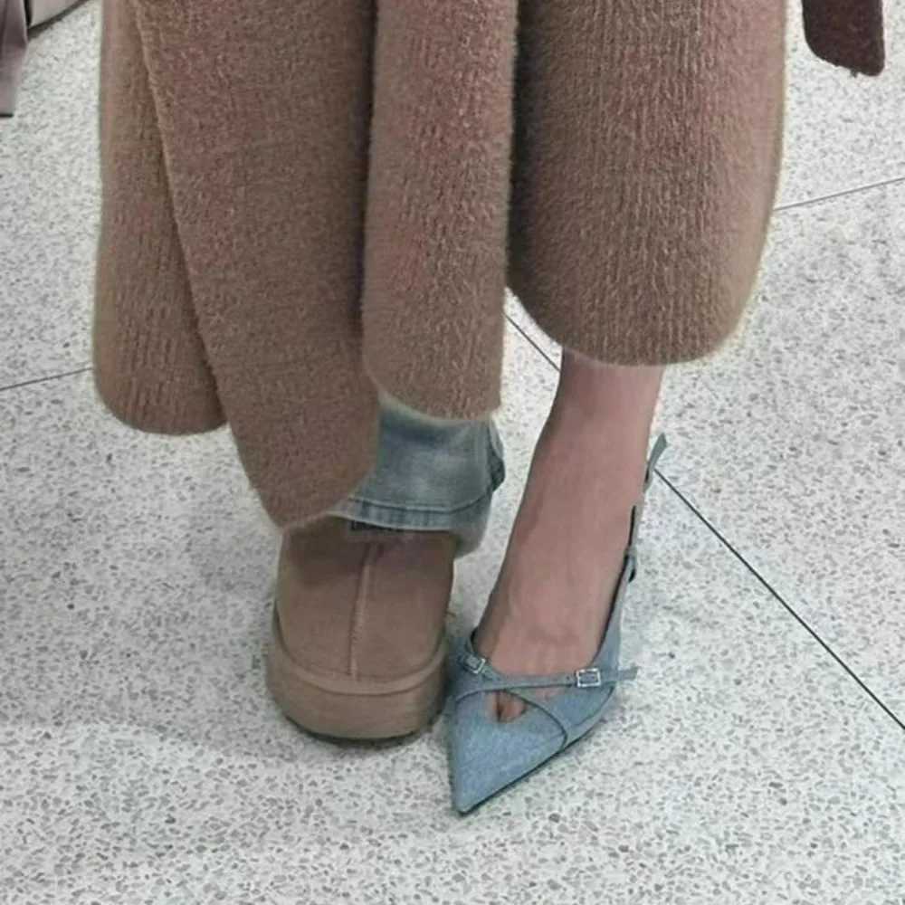 Womens jeans high heels sandals high heels office womens shoes beautiful womens shoes CL240829
