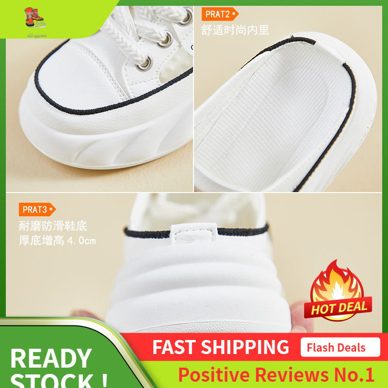 Ddmysports Instagram Alf White Women S Summer New Student Running Board Shoes Thick Sole Increase Leisure Breathability XFC OUTDOOR