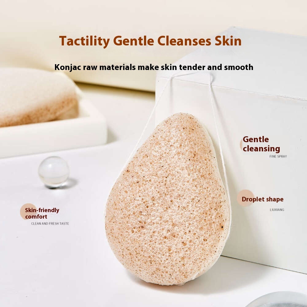 Konjac Microfiber Facial Pad by JONBOS - Enriched with Walnut Seeds and Algae for Hydrating Skincare Rituals