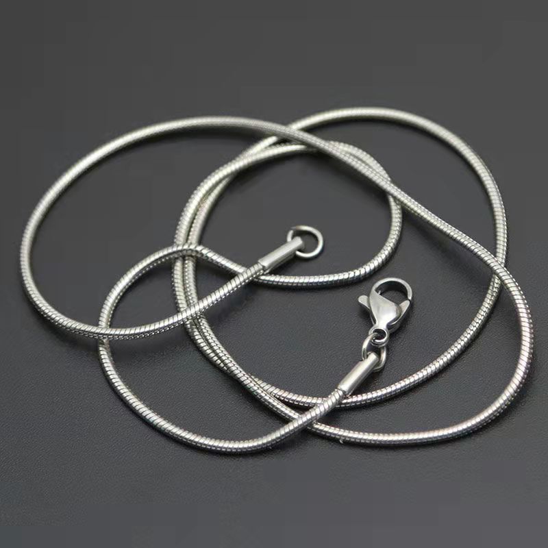 Top Quality Titanium Steel Snake Chain Necklace for Men Women Stainless Steel Necklace Chain for Accessory Nice Jewelry Gift Chains 45cm 50cm 60cm Ant