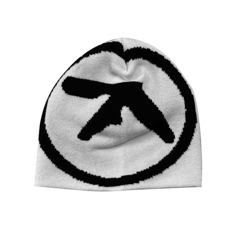 Aphex Twin Wen Hat Mens Knitted Bean Hat Y2k Street Clothing Winter Fashion Plow Kpop Retro Gothic Warm Hip Hop Unisex Style X250212