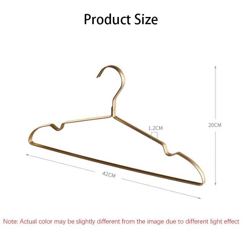 5 pieces/set of new gold metal hangers used for space aluminum alloy drying hangers in clothing Camisol durable wardrobe space protector organizer han