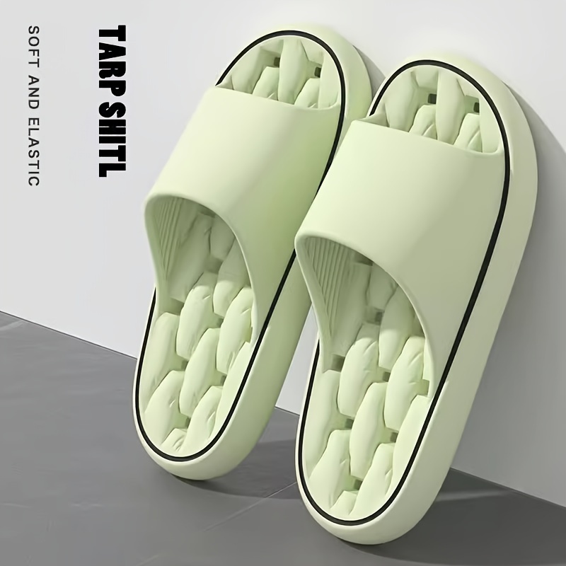 EVA Solid Color Pillow Slides, Lightweight Flat Soft Sole Home Shower Slides, Quick Drying Beach Slides