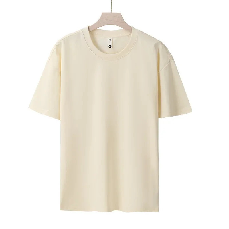 High Quality Mens Short Sleeve Tshirts 32 Pack 240g Long Fleece Cotton Silky Smooth Cool Feeling Crew Neck Tech 240823