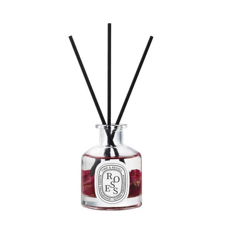 Other Home Decor 50ml Reed Diffuser Set Hotel Bathroom Rattan Stick Aromatherapy Diffuser Air Refresher Plant Home perfume Essential Oil T240829