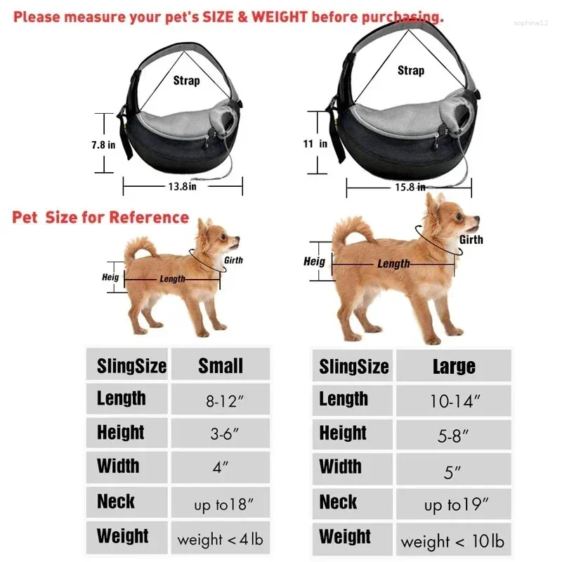Dog Carrier Bag Pet Puppy S/L Outdoor Travel Shoulder Mesh Oxford Sg Handbag Tote Pouch Yorkie Chihuahua Holder