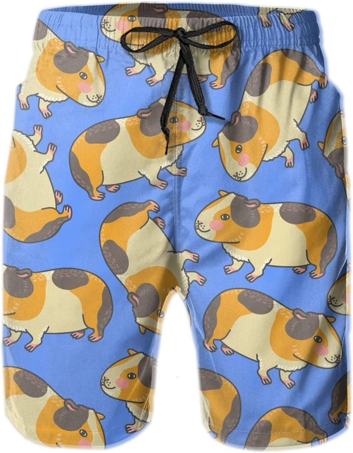 Mens Shorts 3D Printing Pattern Baby Guinea Pig Swim Trunks Quick Dry Beach Pants For Men Fashion Board Swimwear