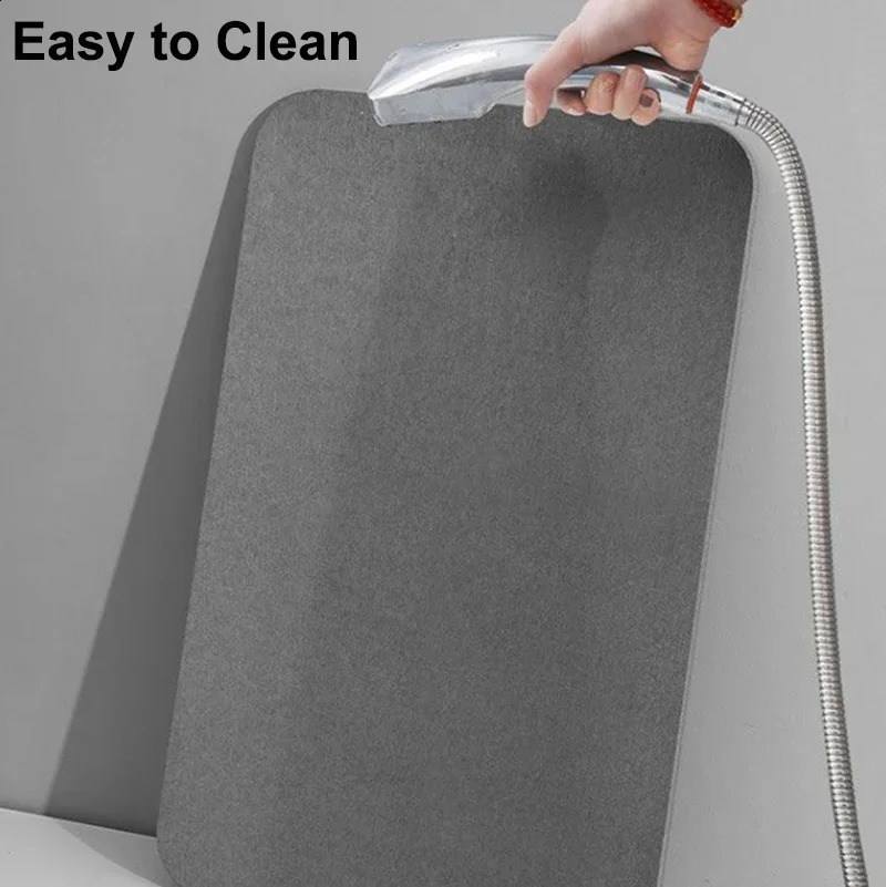 Diatomite Stone Bath Mat Super Absorbent Carpet Quick Drying Diatomaceous Earth Anti Slip Shower 240828