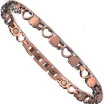 Yunjin Ancient Red Copper Magnet Creative Heart shaped Adjustable Bracelet F08.31-5.2 e3872