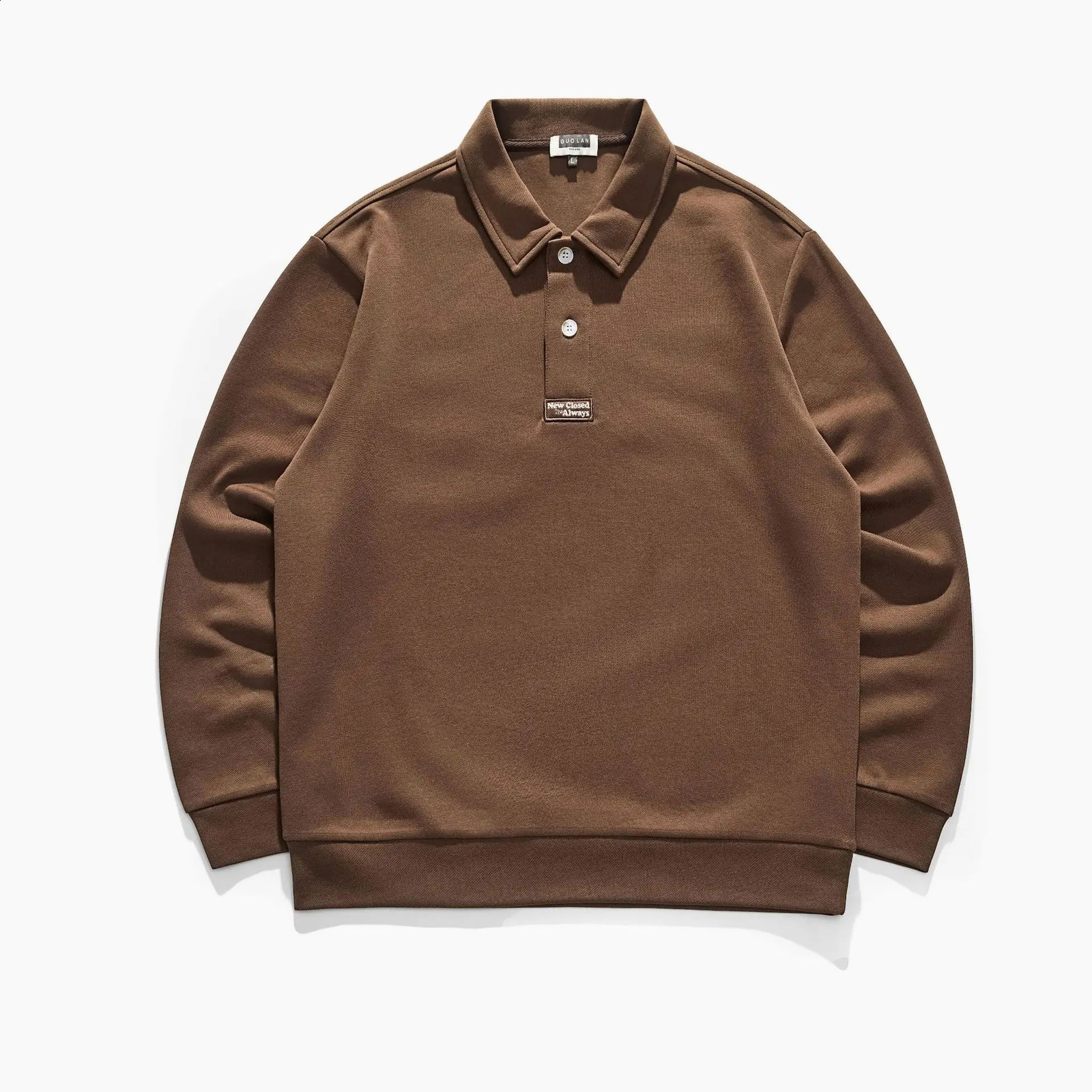 320G Heavyweight Polo Shirt Mens Spring Fall Fashion High Quality Embroidery Long Sleeve Lapel T-shirt Unisex Retro Premium Top 240828
