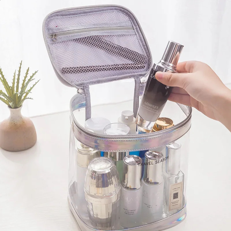Transparent makeup bag portable travel toilet transparent waterproof storage household face wash 240829