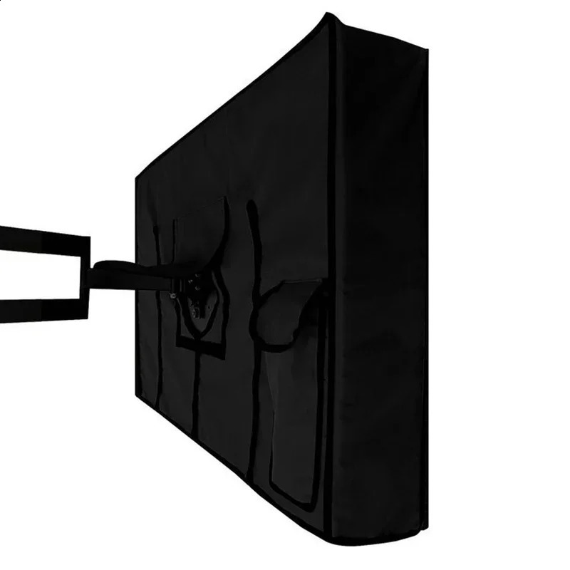 Outdoor TV Screen Dust Cover Black LCD Television Set Water Dust Resistant Protect Bag 24 38 42 48 52 65inch 240829