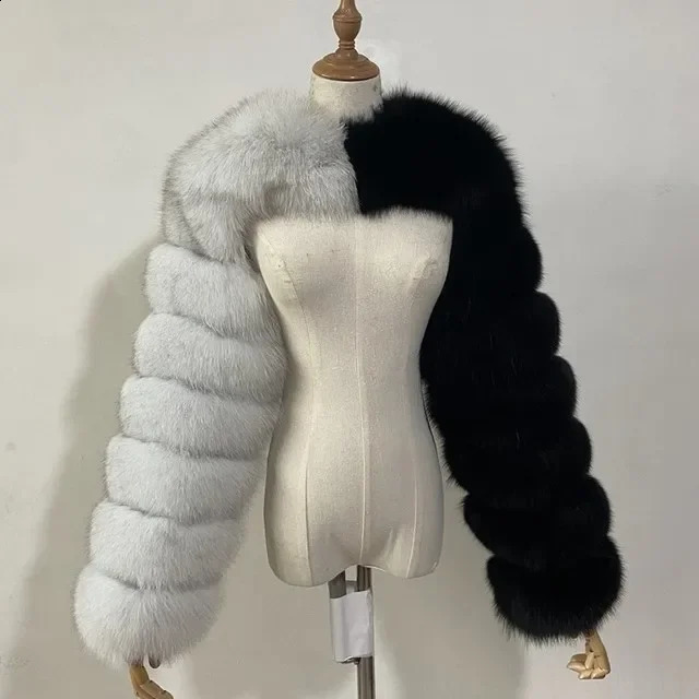 Haining Fur Factory Wholesale AutumnWinter Artificial Jacket European and American Style Cutting 240828