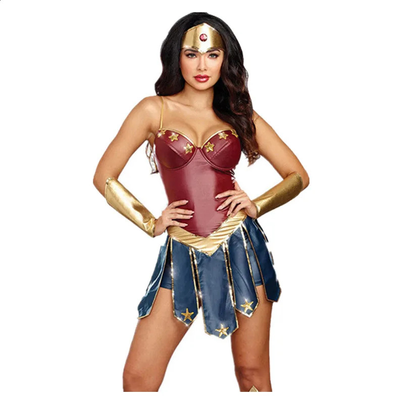 Wonder Woman Costume for Women Corset Dress Halloween Cosplay Costume Carnival 240828