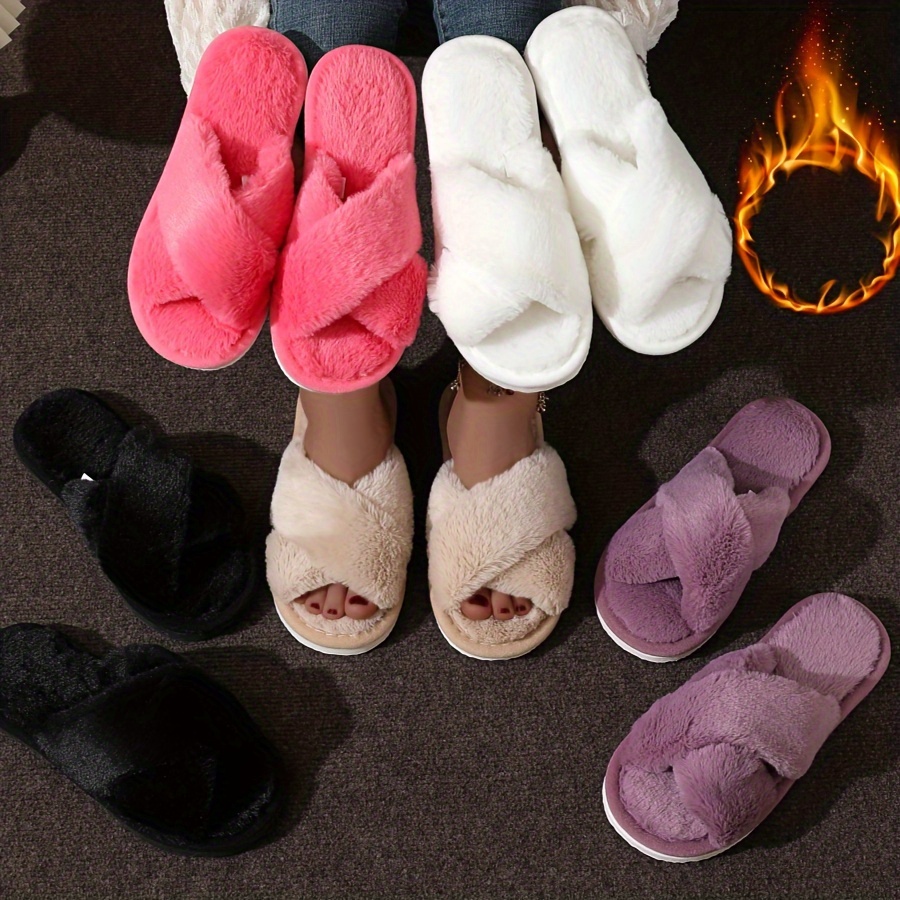 Ultra-Comfortable Leopard Print Plush Slippers - Premium Soft Sole, Fuzzy Interior, Secure Crisscross Band - Stylish Indoor Shoes with Non-Slip Tracti